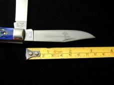 Battle Axe Brand Blue Jigged Bone Trapper Knife from Cooper Cutlery USA 5219BJB
