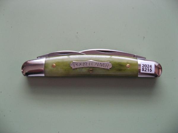 GREAT EASTERN 620324 POCKET CARVER SMOOTH GREEN BANANA BONE