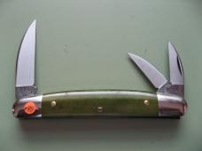 GREAT EASTERN 620324 POCKET CARVER SMMOTH GREEN BANANA BONE #4