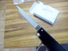 A.G.A. Campolin Rare Italian Gun Knife Black Ebonywood Circa 2019 UNUSED W/Box