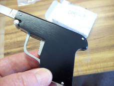 A.G.A. Campolin Rare Italian Gun Knife Black Ebonywood Circa 2019 UNUSED W/Box