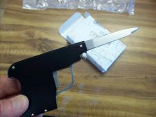 A.G.A. Campolin Rare Italian Gun Knife Black Ebonywood Circa 2019 UNUSED W/Box