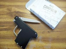 A.G.A. Campolin Rare Italian Gun Knife Black Ebonywood Circa 2019 UNUSED W/Box