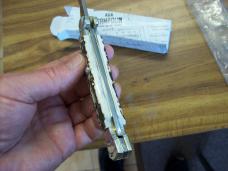A. G. A. Campolin Maniago, Italy Maltese Cross Bayonet 9 Incher Lockback W/Genuine Stag/Antler NIB