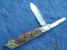 2 Blade Bone Easy Opener Unmarked Military (Looks like Camillus)