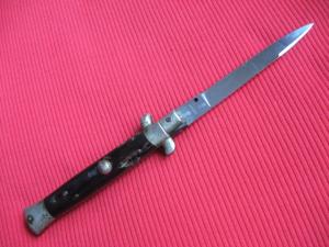 Vintage Italian "INOX IMPORT" 1960's Transitional 9" Horn Stiletto Switchblade 