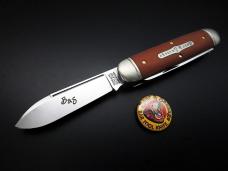 Great Eastern Cutlery #35 Beer & Sausage w/Leather Slip Bar Tool Knife Natural Canvas Micarta 352320