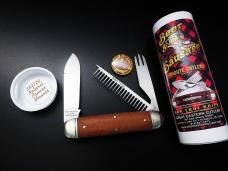 Great Eastern Cutlery #35 Beer & Sausage w/Leather Slip Bar Tool Knife Natural Canvas Micarta 352320