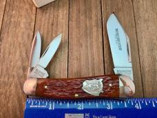 Winchester Split Backspring Whittler Buffalo Shield Series Burnt Orange Winchester Jigged Bone 1997