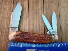 Winchester Split Backspring Whittler Buffalo Shield Series Burnt Orange Winchester Jigged Bone 1997