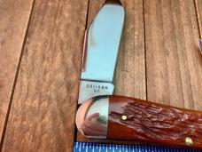 Winchester Split Backspring Whittler Buffalo Shield Series Burnt Orange Winchester Jigged Bone 1997