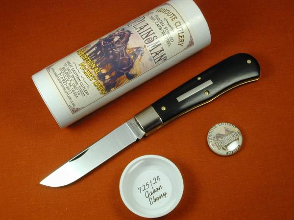 Great Eastern Cutlery GEC Smooth Ebony Wood Plainsman Knife 725124 NIT Made In USA Great Eastern Cutlery GEC Smooth Ebony Wood Plainsman Knife 725124 NIT Made In USA