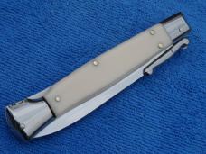New 9" Italian style Swinguard Knife imi-Ivory handles Bayonet blade 