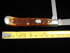 Great Eastern Northfield Cutlery Antique Yellow Jigged Bone Slim Dog Jack Knife 488224