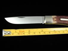 Great Eastern Cutlery GEC Stained Jigged Muslin Micarta Plainsman Knife 725124 NIT Made In USA