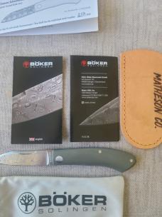 Boker 2023 Damast Edition...Odins Eye Damasteel...Romano's pattern...#257/999...comes with all shown