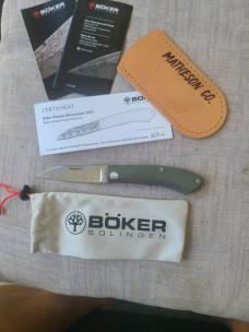 Boker 2023 Damast Edition...Odins Eye Damasteel...Romano's pattern...#257/999...comes with all shown