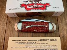 Winchester Rifle Shield Series Sunfish Burnt Orange Winchester Jigged Bone 1997