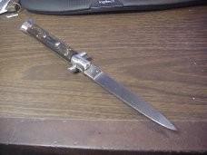 B Rostfrei 11 inch Italian Stiletto Swivel Bolster automatic knife