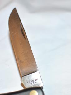 Case XX 2138 Sod Buster Sr. Carbon 2 Dot 1978 Used Tight With Snap Black Phenol Handles