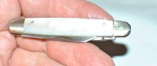 Colonial 1920's 2 Blade Pearl Pen And manicure Blades 3 1/8" Closed Loud Gator Snap
