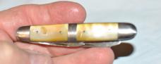 100 Plus Year Old German 2 Blade Pearl Handles Steel Edge Cutlery Co. Tight Gator Snap Both Blades