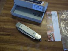 Hubertus Knife Solingen, Germany Large Size 11 White Bone Spear-Point UNUSED NIB