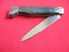 Vintage Italian INDIANA 8" Slant Bolster HORN Switchblade Knife