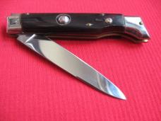 Vintage Italian INDIANA 8" Slant Bolster HORN Switchblade Knife