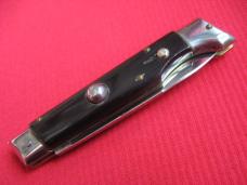 Vintage Italian INDIANA 8" Slant Bolster HORN Switchblade Knife