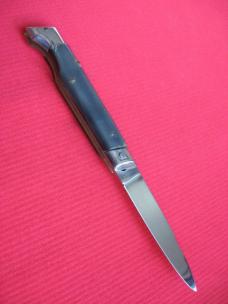 Vintage Italian INDIANA 8" Slant Bolster HORN Switchblade Knife