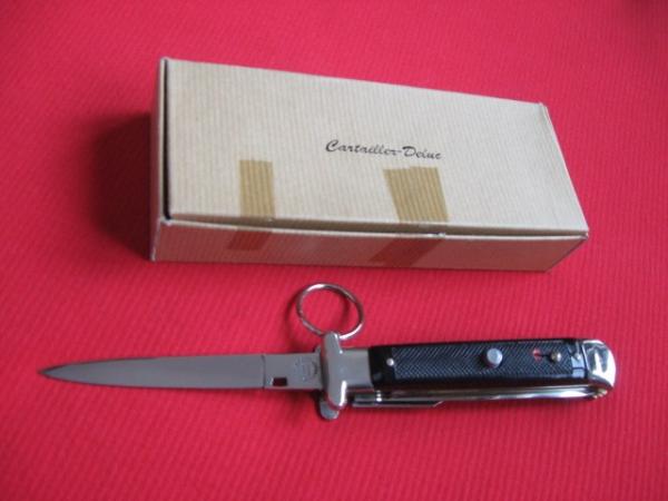 Vintage French Cartailler-Deluc 5 Blade Ring Pull Stiletto Knife - New in Box.