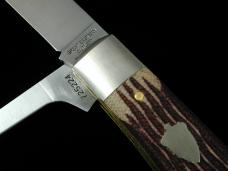 Great Eastern Cutlery GEC Stained Jigged Muslin Micarta Range Rider Hoofpick Knife 725224HP