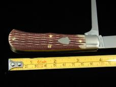 Great Eastern Cutlery GEC Stained Jigged Muslin Micarta Range Rider Hoofpick Knife 725224HP