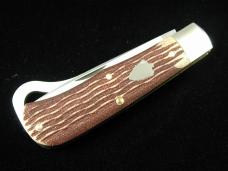 Great Eastern Cutlery GEC Stained Jigged Muslin Micarta Range Rider Hoofpick Knife 725224HP