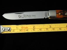 Great Eastern Cutlery GEC Jigged Brazilian Cherry Wood Beaver Tail Jack Knife 394124 NIT Made In USA