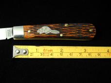 Great Eastern Cutlery GEC Jigged Brazilian Cherry Wood Beaver Tail Jack Knife 394124 NIT Made In USA