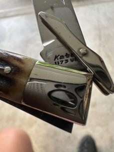 Kabar Vintage 1173 Stag Swing Guard Lock Back Knife. Very Nice!