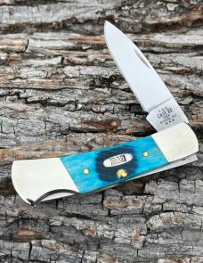CASE XX ** 2024 FATHER'S DAY CARIBBEAN BLUE SAWCUT JIG SMALL LOCKBACK