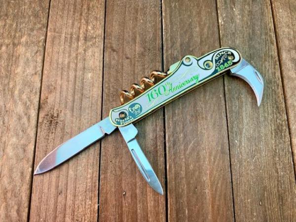 Hen and Rooster Sommelier Knife 160th Anniversary Cloisonne’ Artwork Stan Hope Lens