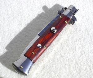 NEW FRANK BELTRAME 9" AUTO EXOTIC COCOBOLO WOOD BAYONET ITALIAN STILETTO