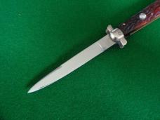 RARE c.1960's VIRGINIA INOX PATENT 96847 DERBY Bolster Jigged BONE Auto