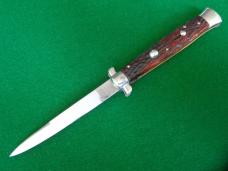 RARE c.1960's VIRGINIA INOX PATENT 96847 DERBY Bolster Jigged BONE Auto