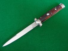 RARE c.1960's VIRGINIA INOX PATENT 96847 DERBY Bolster Jigged BONE Auto