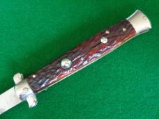 RARE c.1960's VIRGINIA INOX PATENT 96847 DERBY Bolster Jigged BONE Auto