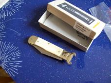 Hubertus Knife Shellpuller Patronenzieher Large Size 11 Clip-Point White Bone UNUSED NIB.