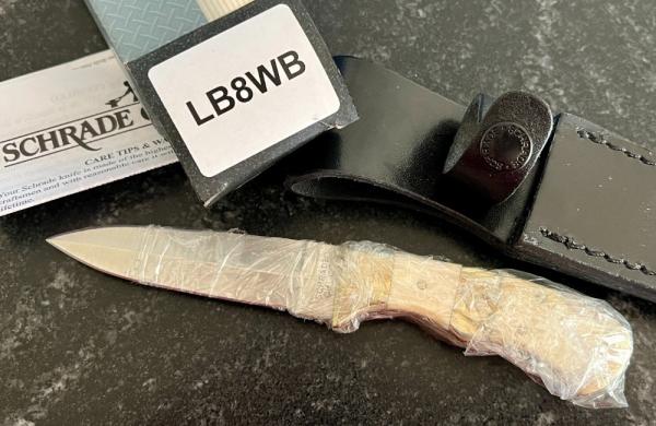 Schrade 2 Position Knife With Sheath, Push Dagger & Fixed Blade, Model LB8WB, Unused #2
