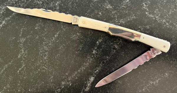 Beautiful Graham Clayton Digby's Kelham Island Large Ivory 2 Blade Folding Knife, Sheffield England