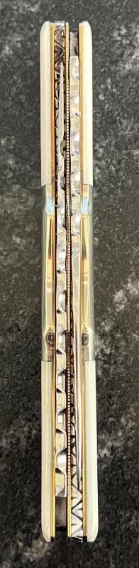 Beautiful Graham Clayton Digby's Kelham Island Large Ivory 2 Blade Folding Knife, Sheffield England