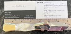 Beautiful Graham Clayton Digby's Kelham Island Mother Of Pearl Fixed Blade Knife, Sheffield England